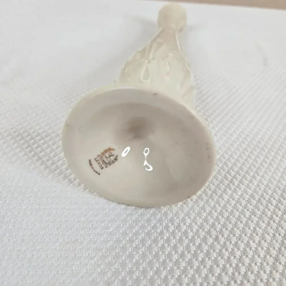 Vintage Lenox Ivory Porcelain Bud Vase Raised Floral Design 11